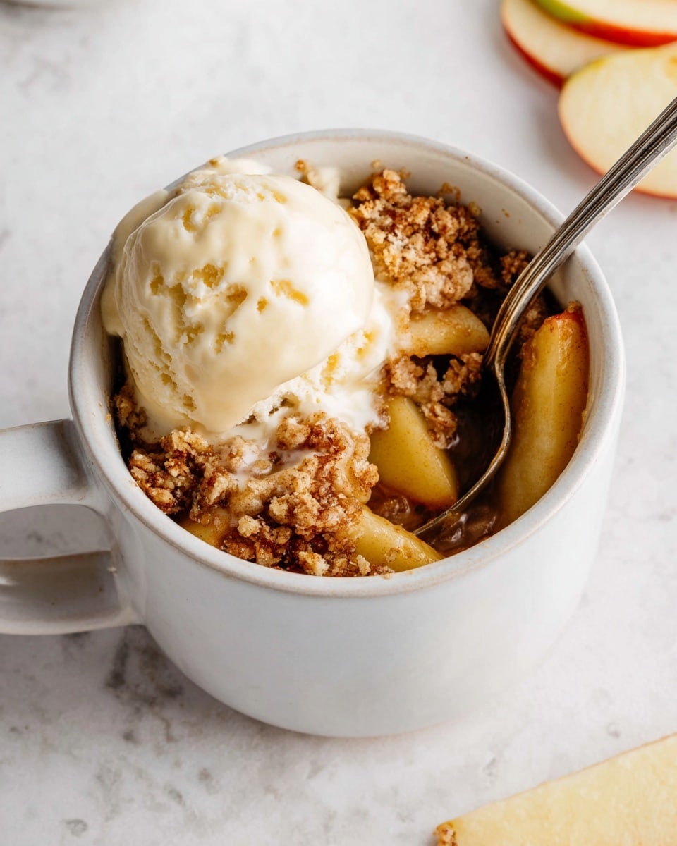 Easy Microwave Apple Crisp in a Mug Recipe - Recipe Image