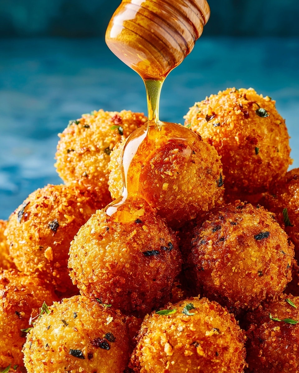 Crispy Sweet Potato Bites with Parmesan, Gruyère, and Honey Recipe - Recipe Image