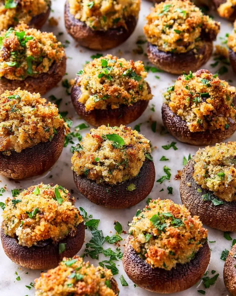 Baked Stuffed Mushrooms with Parmesan, Cream Cheese, and Herbs Recipe