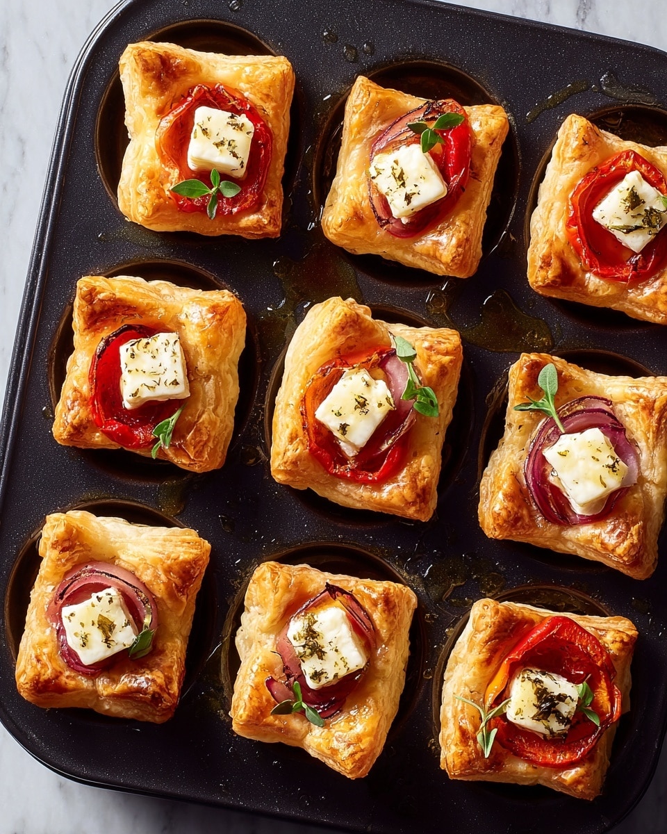 Baked Feta Bites with Red Peppers, Shallots, and Chili Oil Recipe - Recipe Image