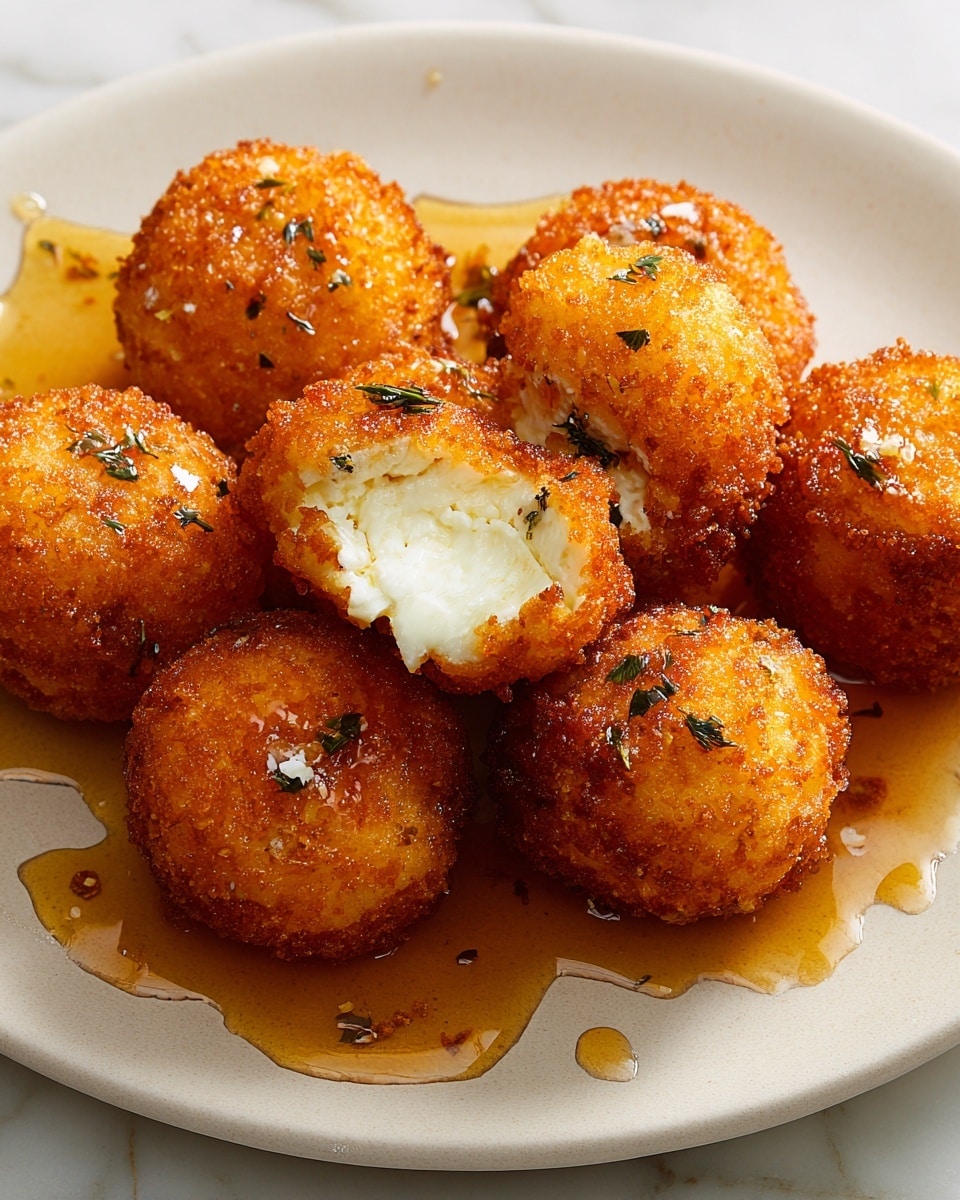 Crispy Fried Goat Cheese Bites with Honey and Fresh Thyme Recipe - Recipe Image