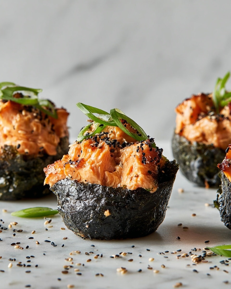 Baked Salmon Sushi Cups Recipe - Recipe Image
