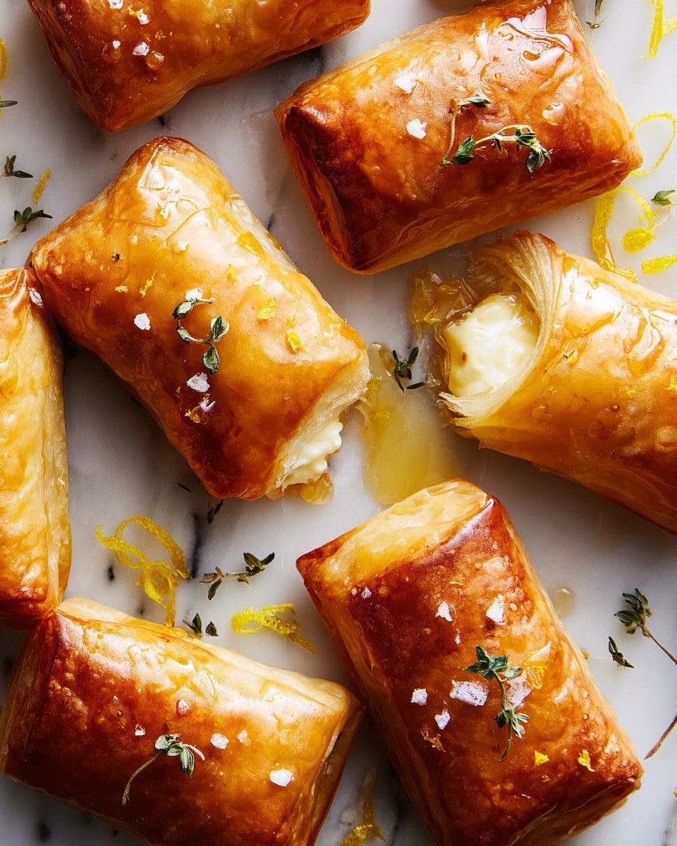 Mini Phyllo Feta Bites with Lemon, Thyme, and Honey Recipe - Recipe Image
