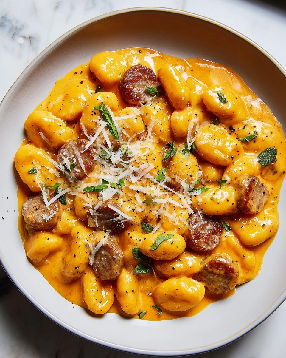 Creamy Pumpkin Gnocchi with Italian Sausage Recipe - Recipe Image