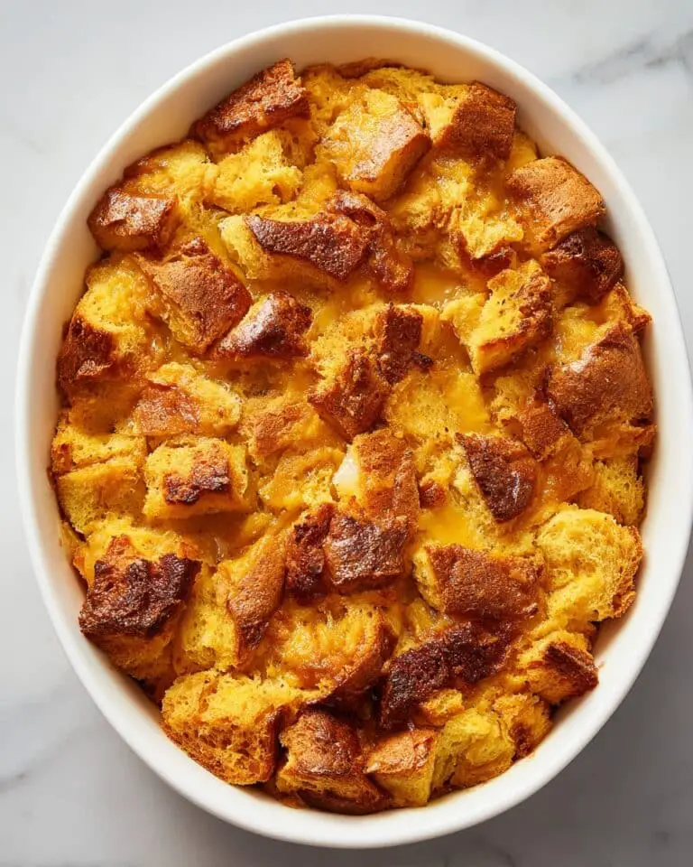 Pumpkin Bread Pudding with Caramel Recipe