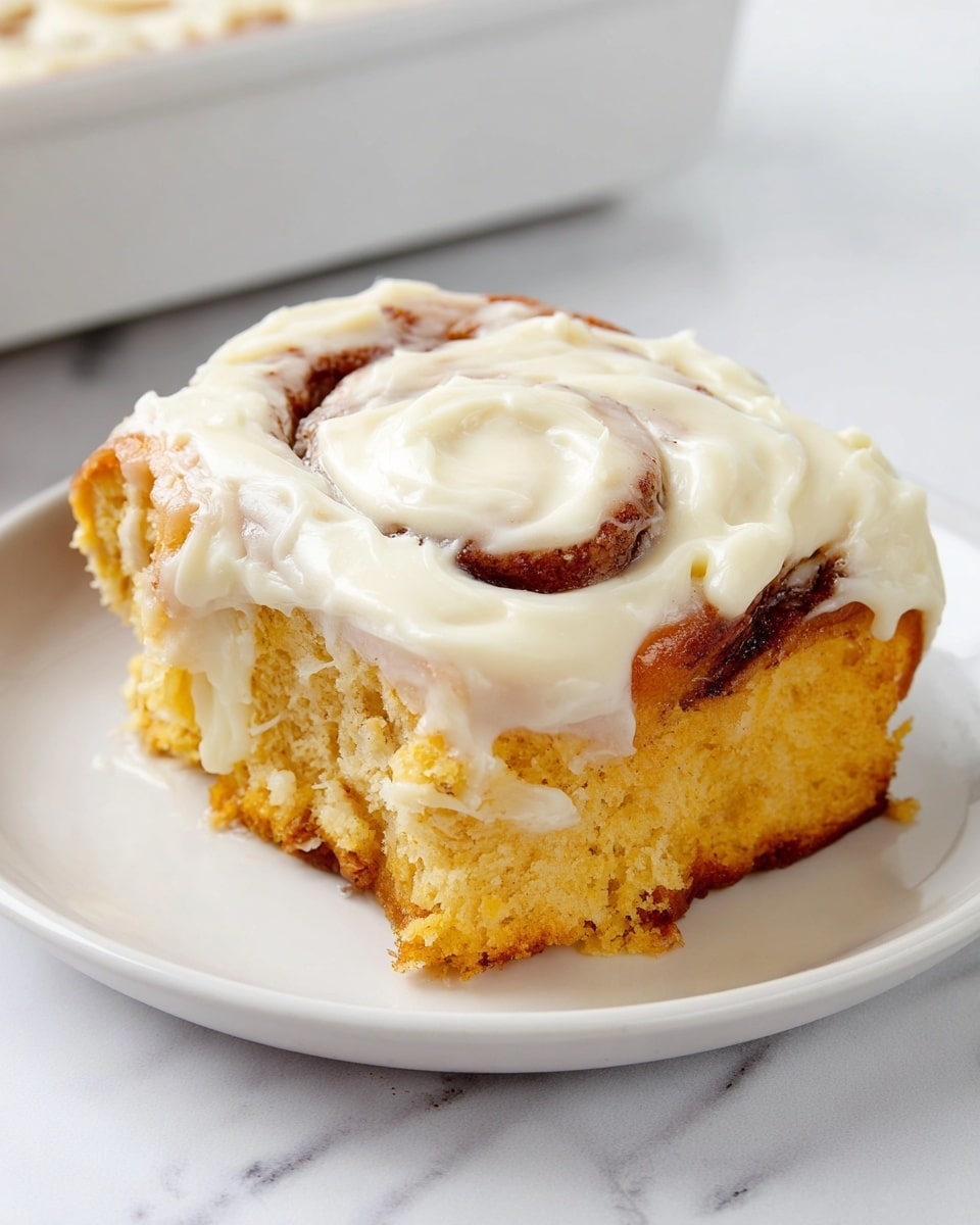 Pumpkin Cinnamon Rolls with Maple Cream Cheese Icing Recipe - Recipe Image