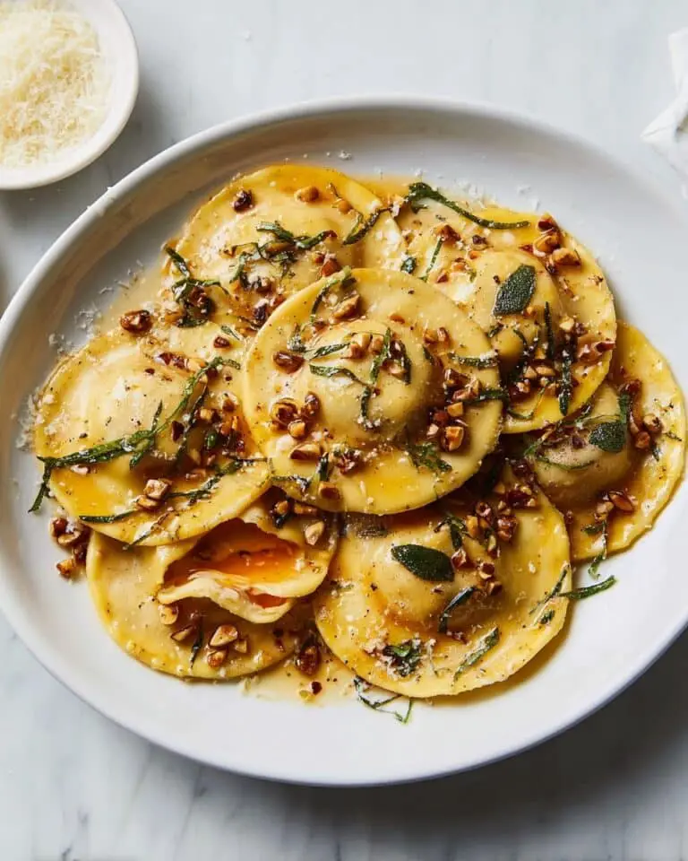 Pumpkin Ravioli with Brown Butter, Toasted Pumpkin Seeds, and Fresh Thyme Recipe