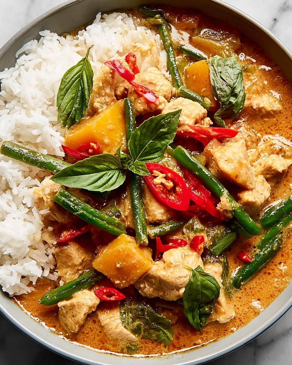 Thai Red Curry with Chicken, Butternut Squash, and Basil Recipe - Recipe Image