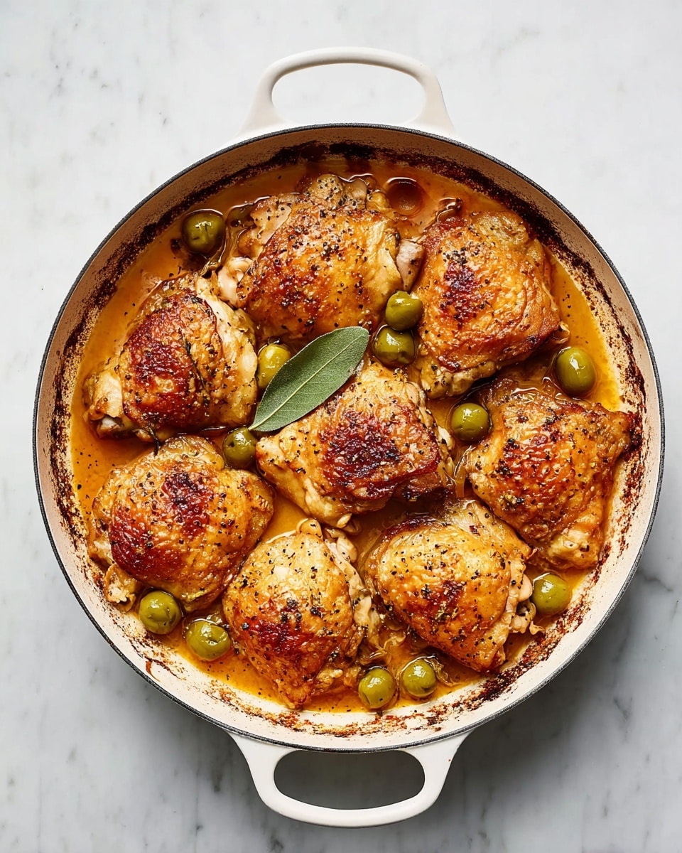 Vinegar Chicken with Oranges and Olives Recipe - Recipe Image