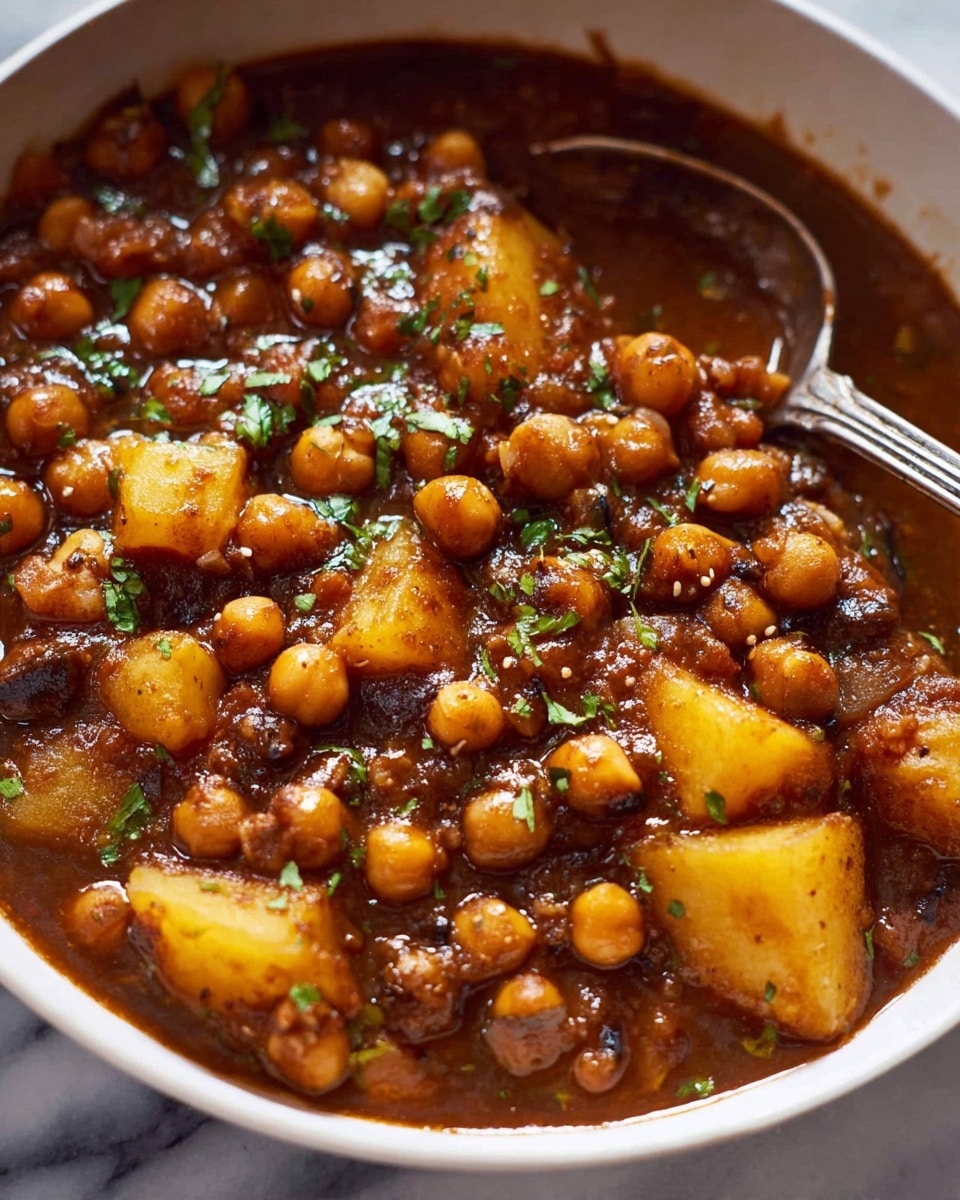 Easy Chickpea Curry with Potatoes Recipe - Recipe Image