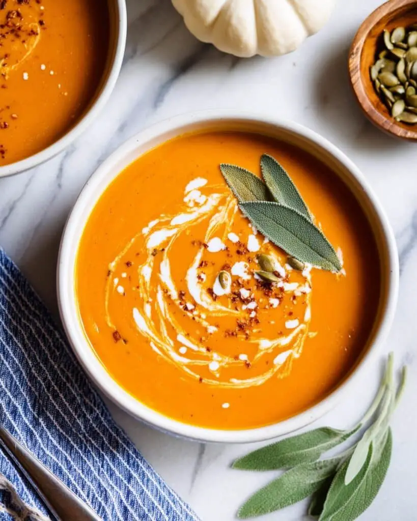 Easy Pumpkin and Sweet Potato Soup Recipe