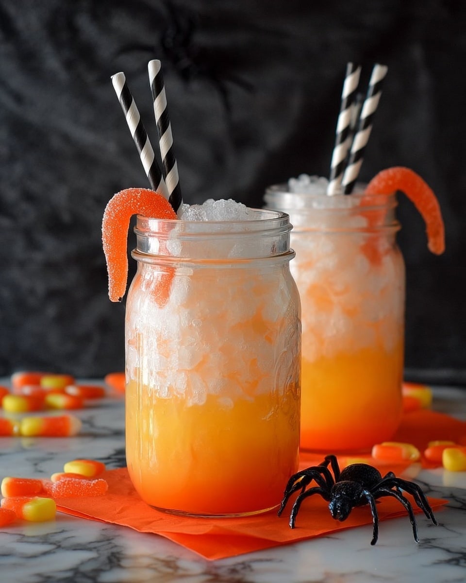 Candy Corn Layered Halloween Sipper Recipe - Recipe Image
