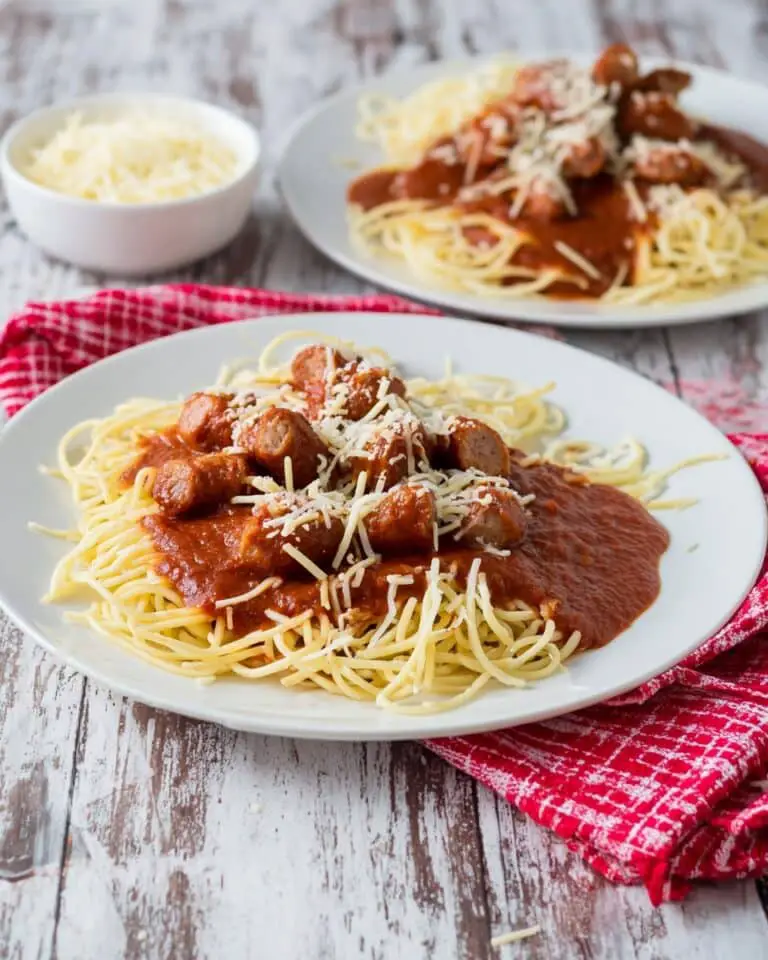 Freaky Franks: Spaghetti Hot Dogs with Tomato Sauce Recipe