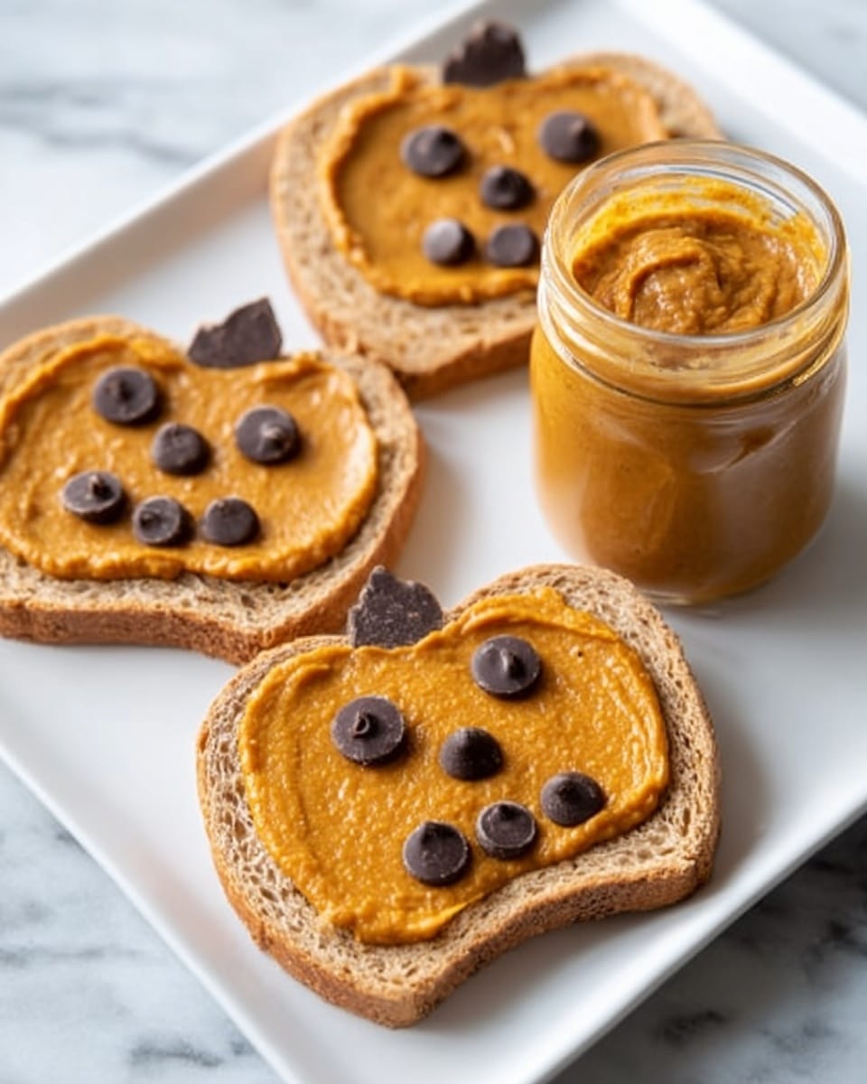 Pumpkin Toast with Pumpkin Butter and Chocolate Jack-o-Lanterns Recipe - Recipe Image