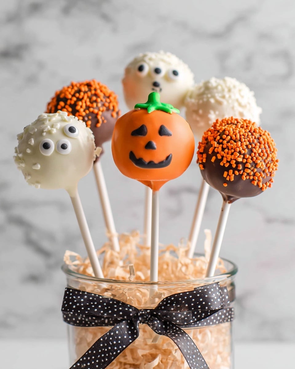 Halloween Cake Pop Decorations and Designs Recipe - Recipe Image