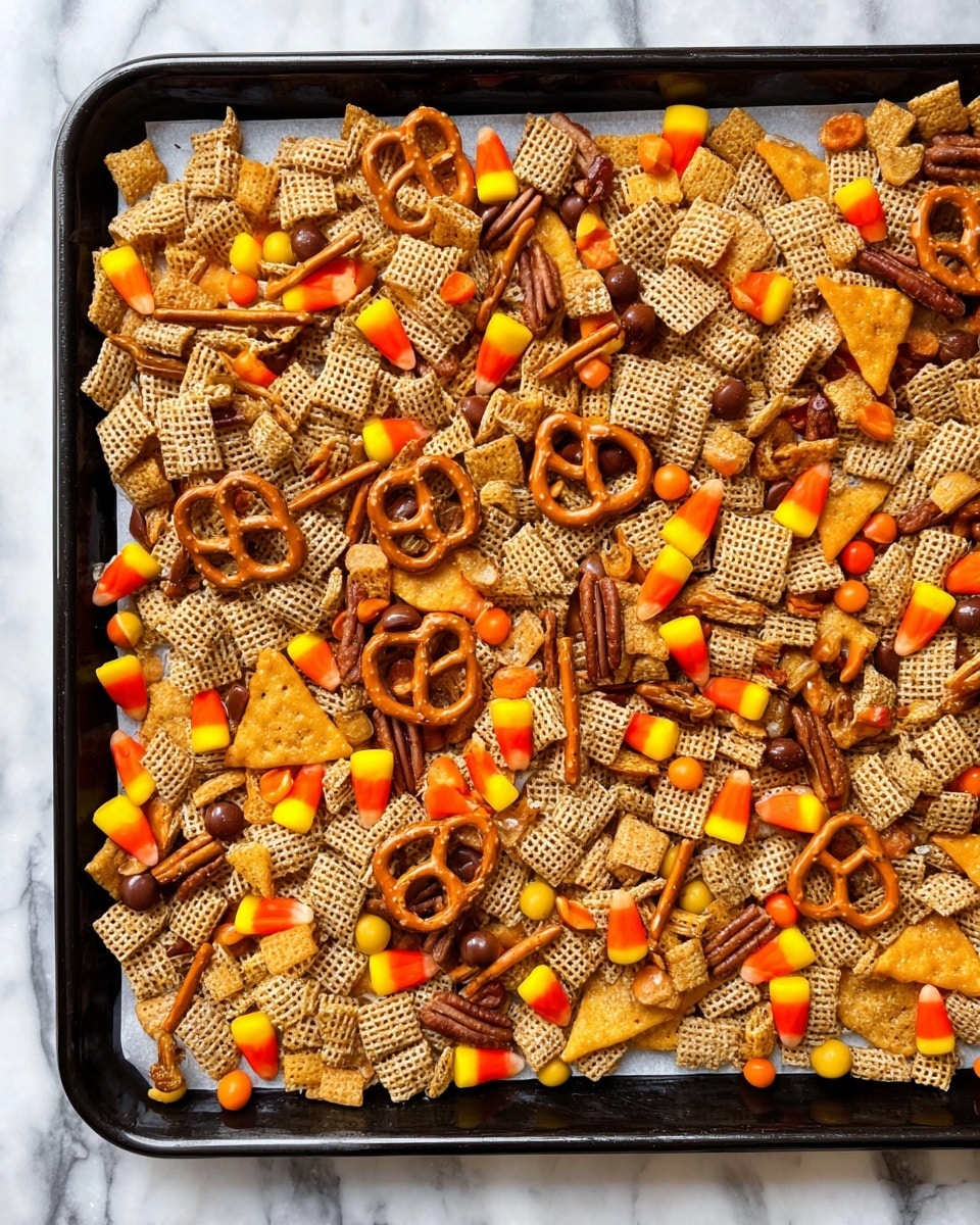 Halloween Pumpkin Spiced Chex Mix Recipe - Recipe Image