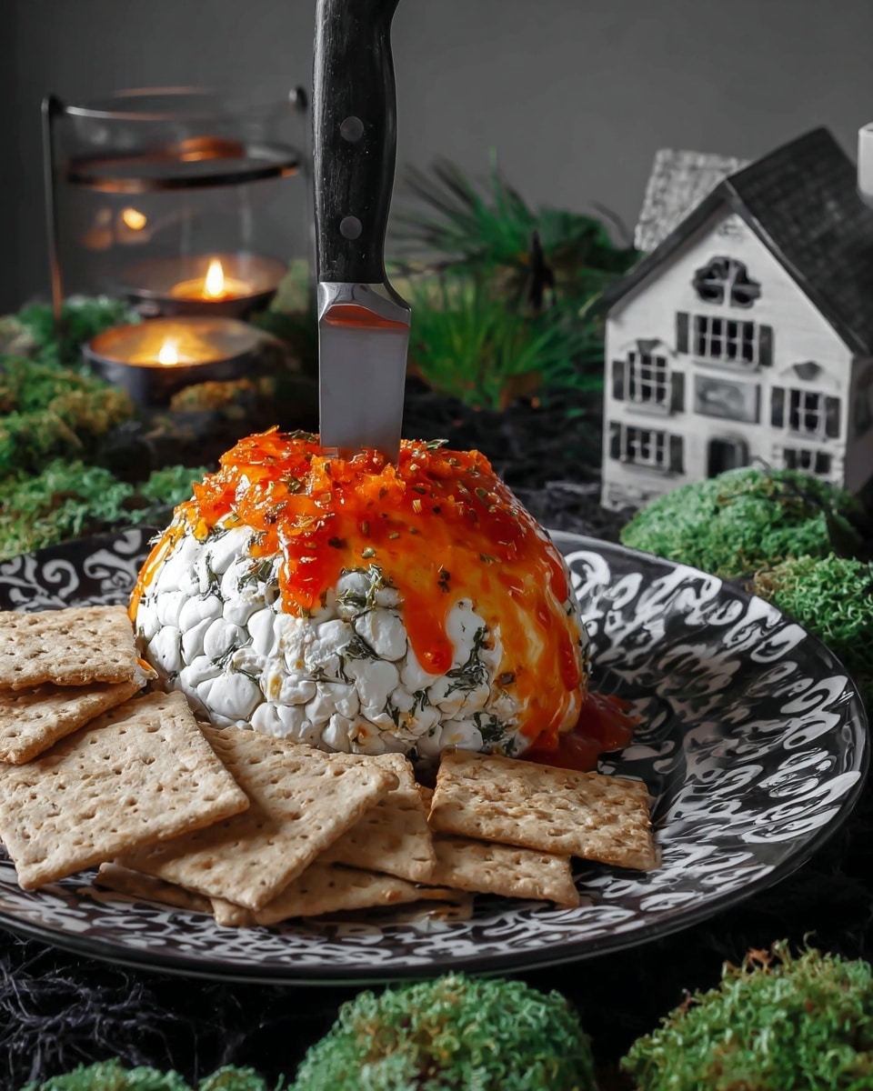 Halloween Brain Dip Appetizer Recipe - Recipe Image