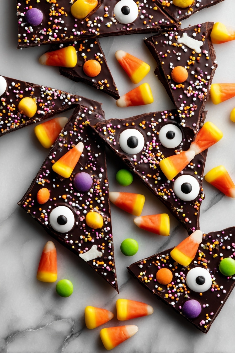 Halloween Chocolate Bark Recipe - Serving