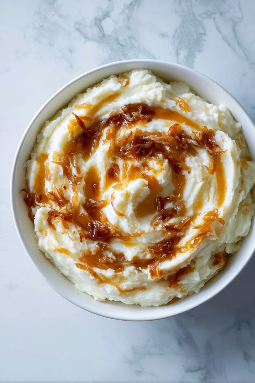 French Onion Mashed Potatoes Recipe - Serving