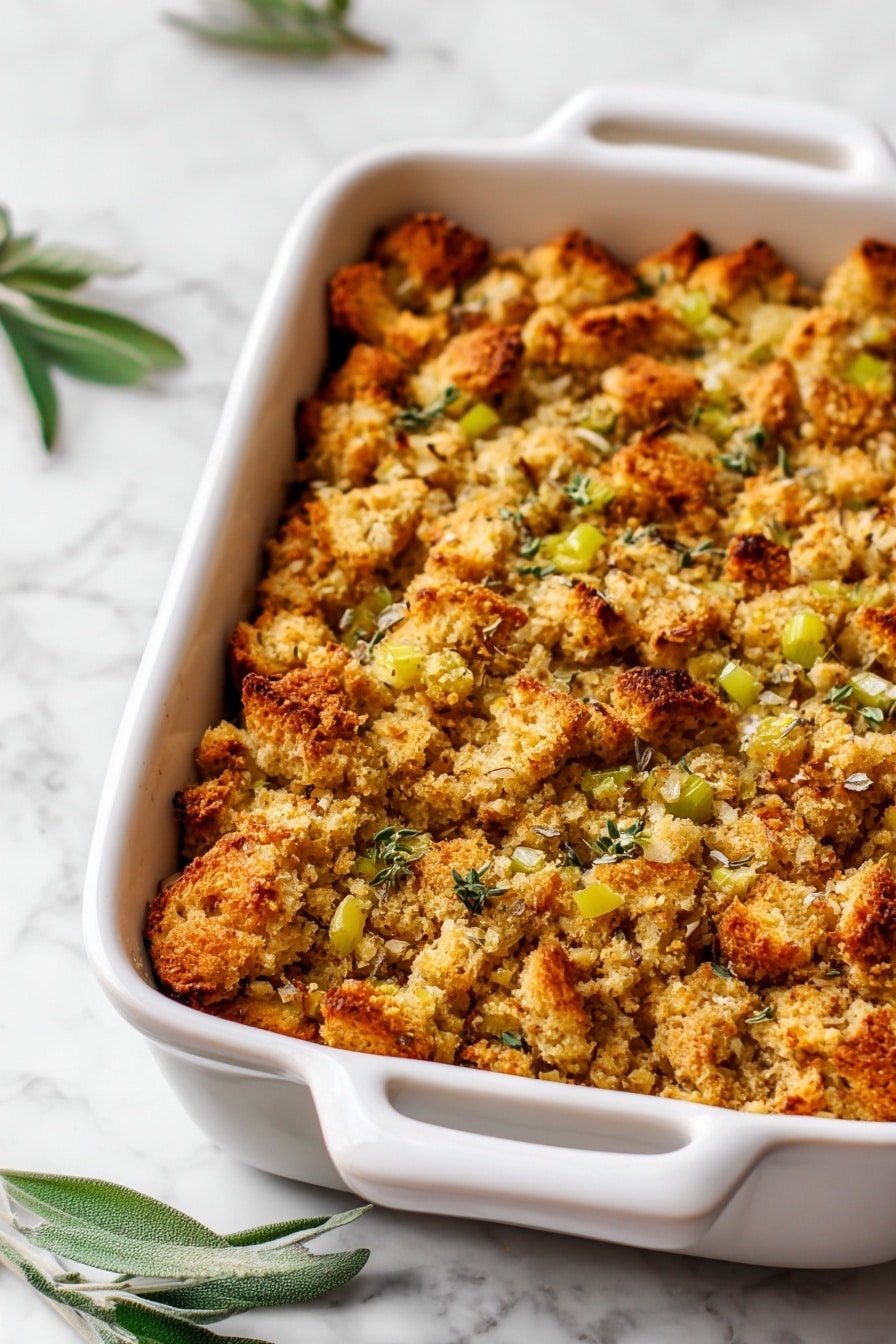 Our Favorite Buttery Herb Stuffing Recipe - Serving