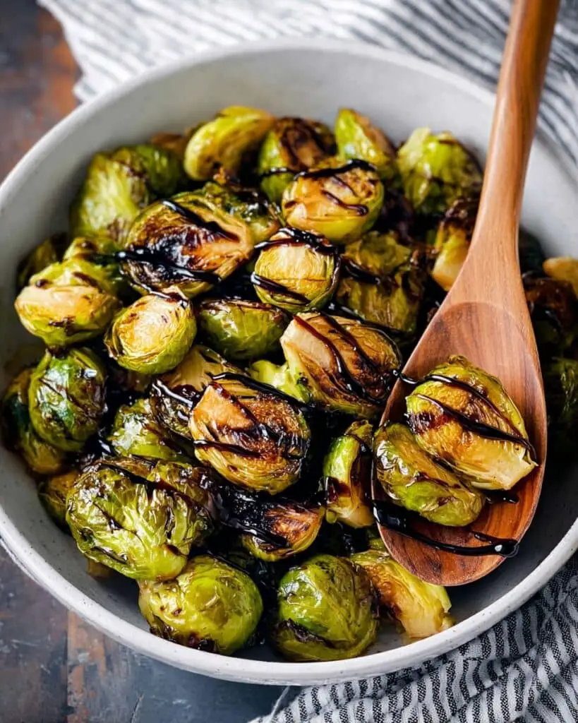 Roasted Brussels Sprouts with Balsamic and Maple Recipe