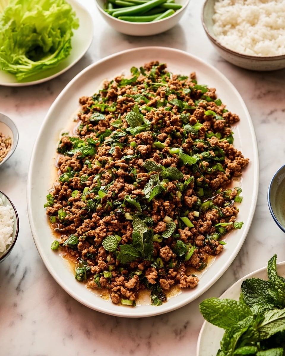 Ground Turkey Stir-Fry with Cauliflower Rice, Mushrooms, and Fresh Herbs Recipe - Recipe Image