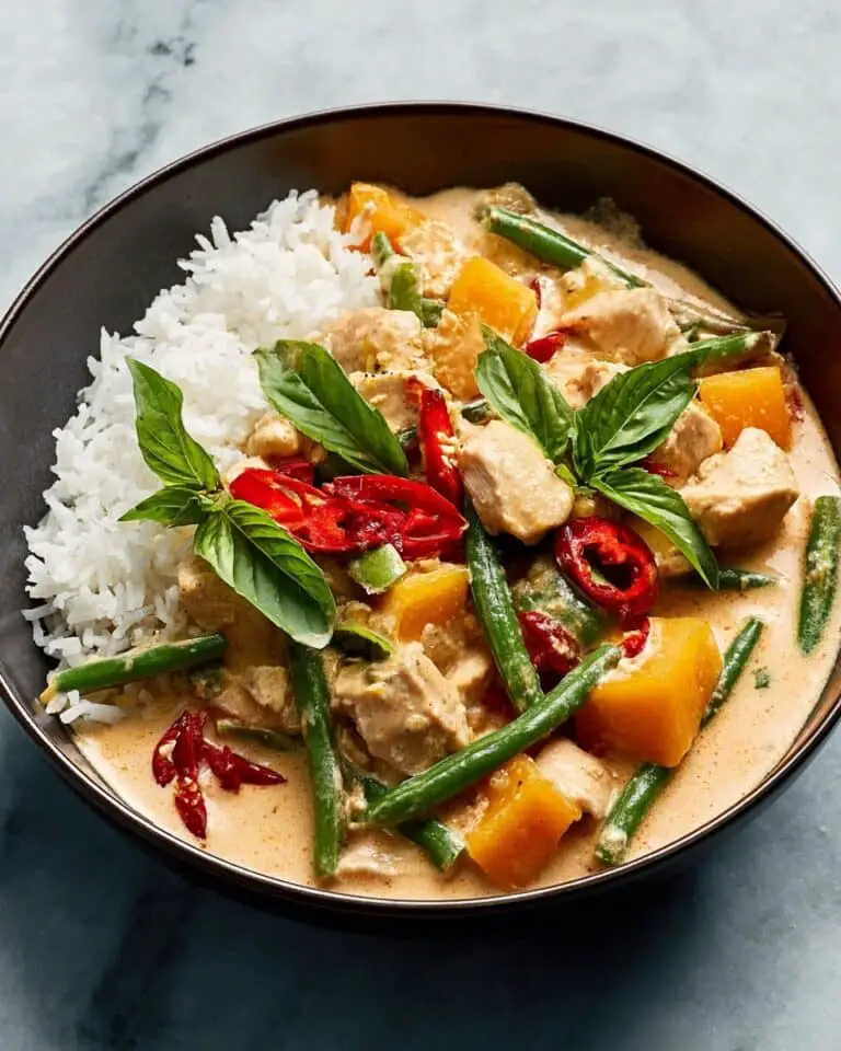 Thai Red Curry with Chicken, Butternut Squash, and Basil Recipe