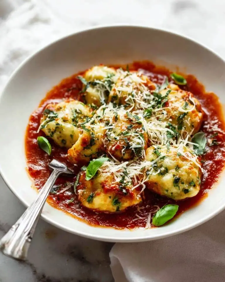 Italian Spinach Ricotta Dumplings with Napoli Sauce Recipe