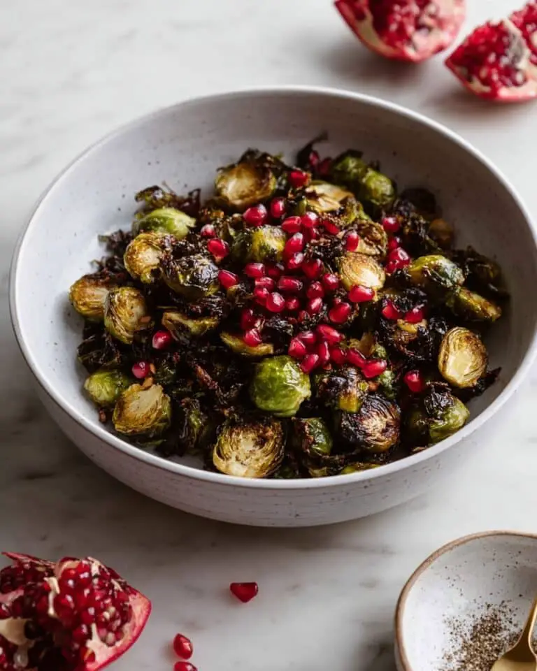 Roasted Brussels Sprouts Salad with Pomegranate Arils Recipe