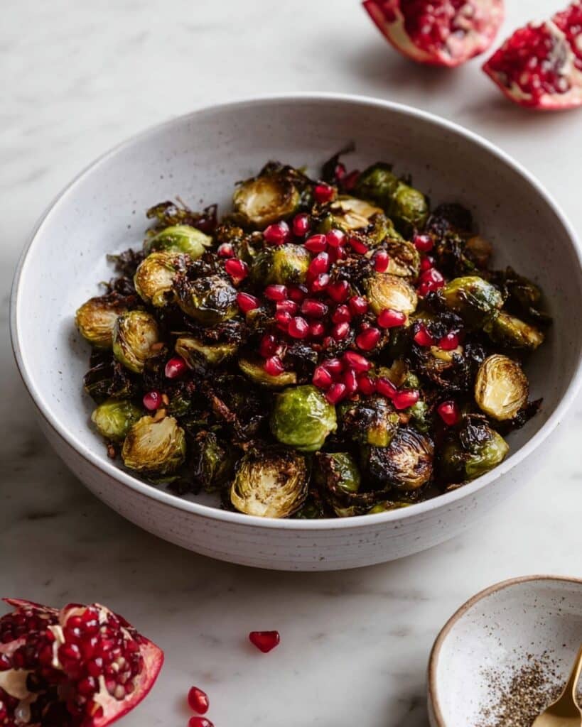 Roasted Brussels Sprouts Salad with Pomegranate Arils Recipe