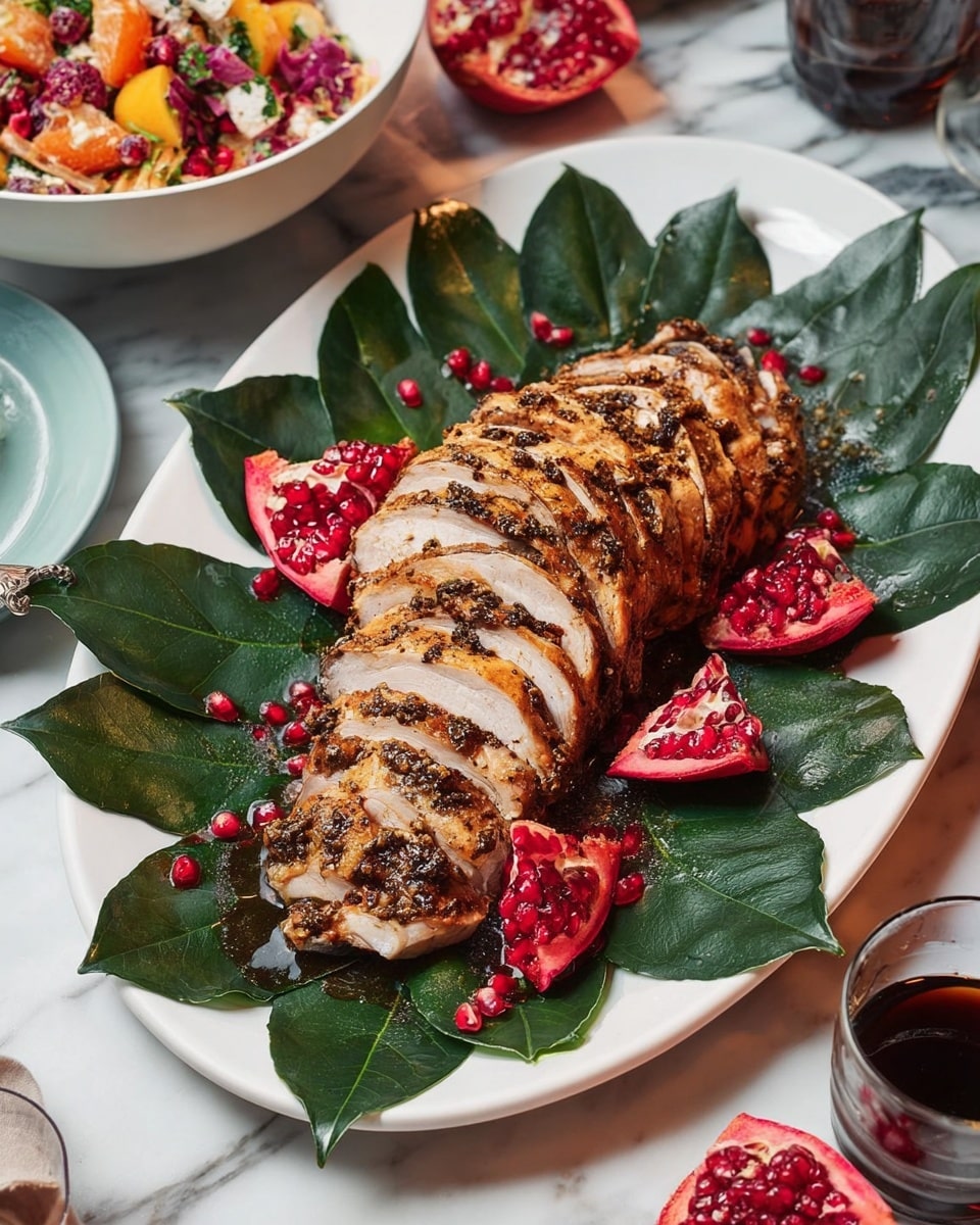 Roasted Garlic Herb Turkey Breast with White Wine Recipe - Recipe Image