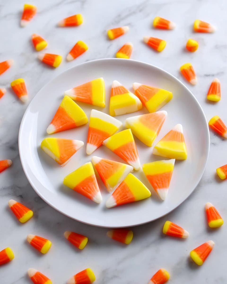 Easy Candy Corn Jello Shots Recipe - Recipe Image