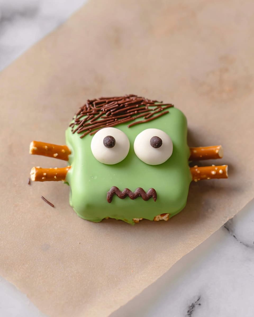 Frankenstein Pretzels Recipe - Recipe Image