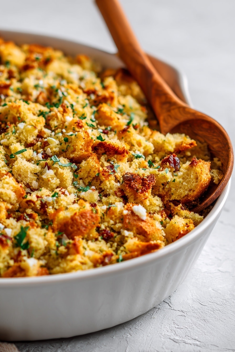 Double Bread Stuffing with Bacon, Leeks, and Herbs Recipe - Recipe Step