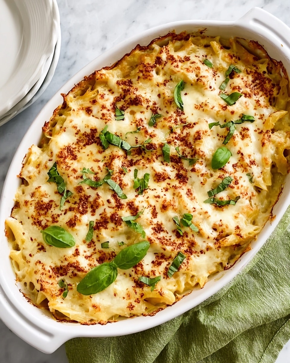 Creamy Chicken Alfredo Casserole Recipe - Recipe Image