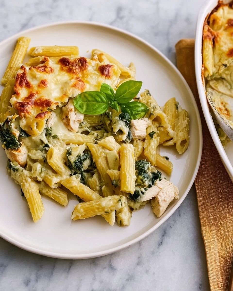Creamy Chicken Alfredo Casserole Recipe - Recipe Image
