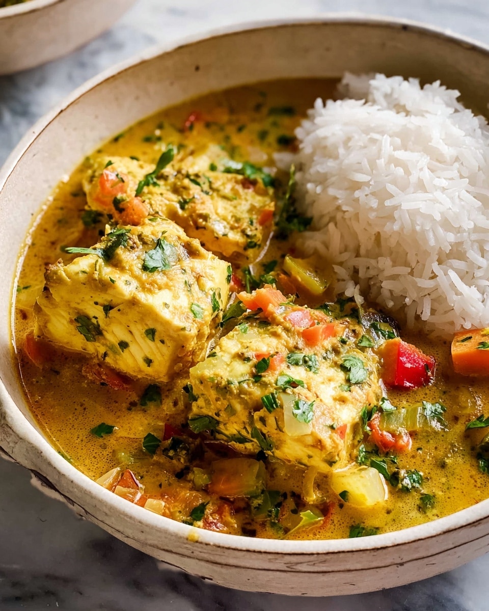 Moqueca: Coconut Milk Seafood Stew with Mahi Mahi and Shrimp over Jasmine Rice Recipe - Recipe Image