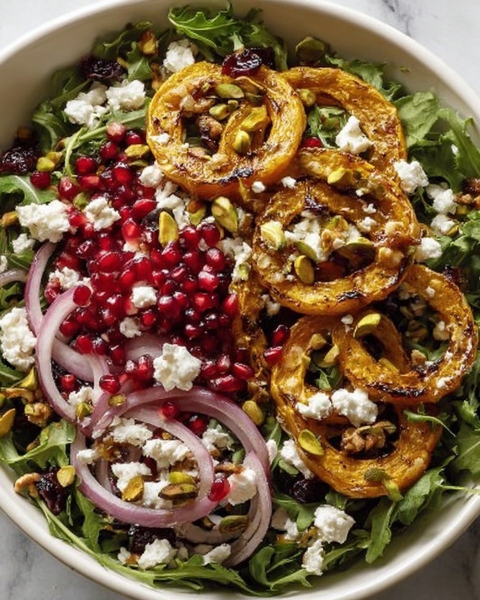 Delicata Squash Salad with Pomegranate, Cranberries, and Feta Recipe - Recipe Image