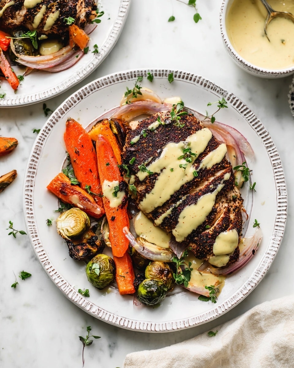 Harvest Sheet Pan Chicken with Maple-Mustard Sauce Recipe - Recipe Image