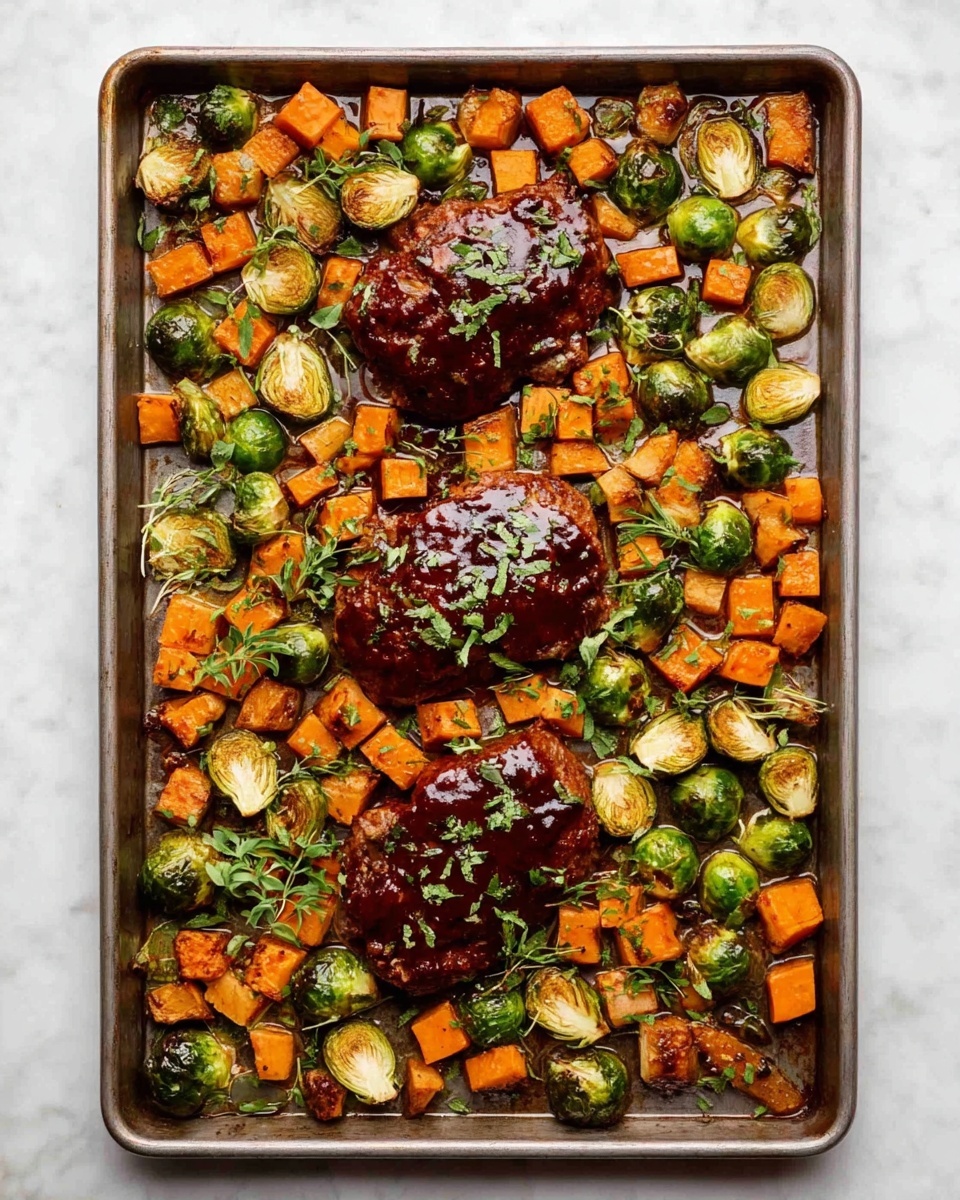 Sheet Pan Mini Meatloaf with Roasted Vegetables Recipe - Recipe Image