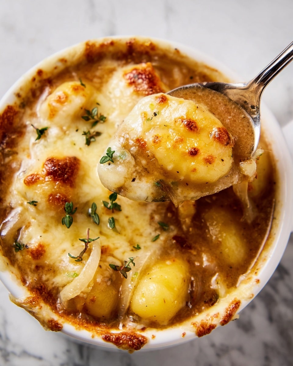 French Onion Gnocchi Soup Recipe - Recipe Image