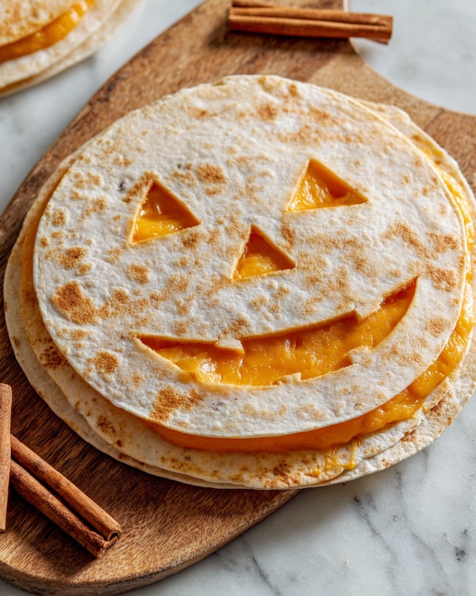 Easy Jack-o'-Lantern Quesadillas Recipe - Recipe Image