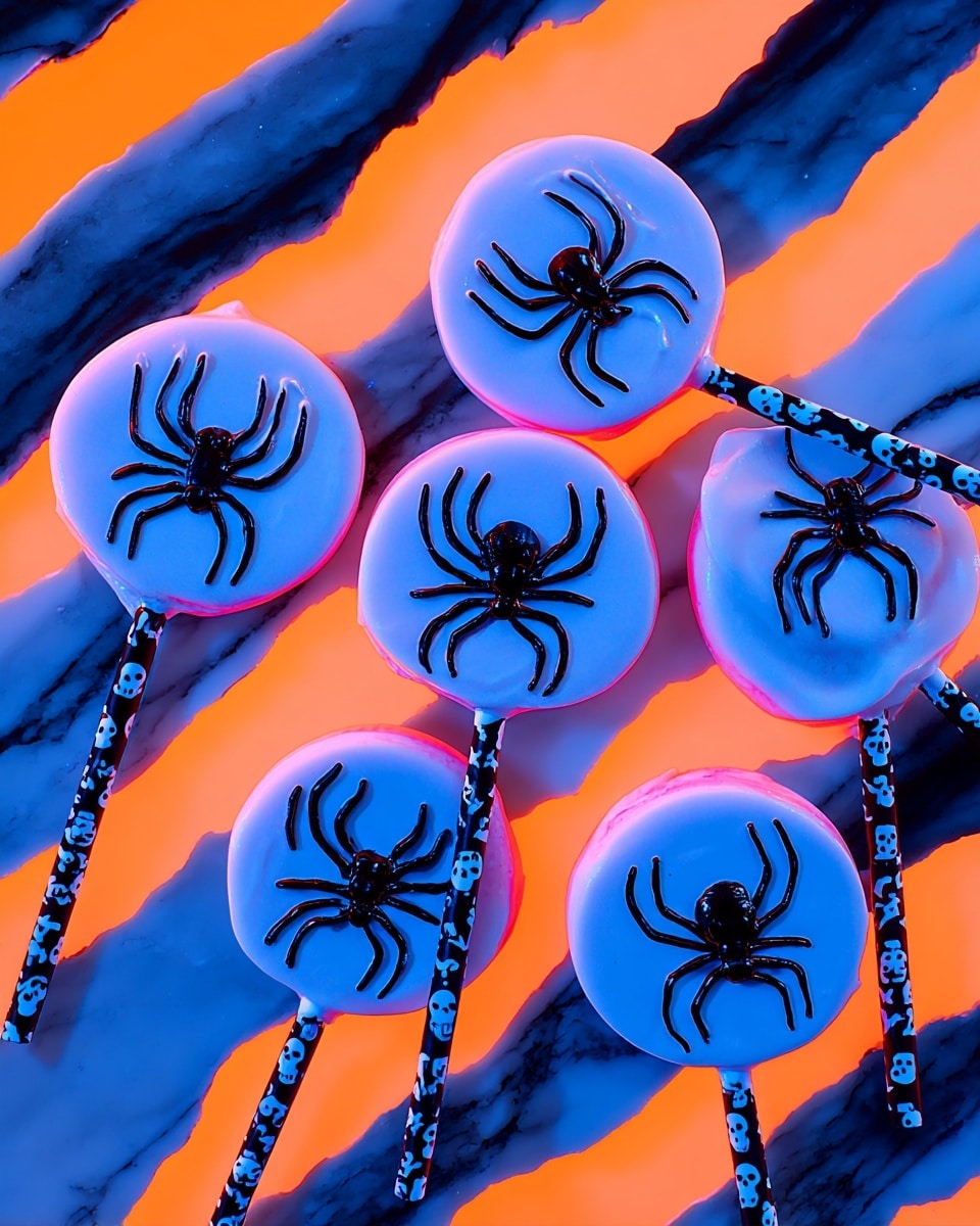 Glowing Black Widow Oreo Pops Recipe - Recipe Image