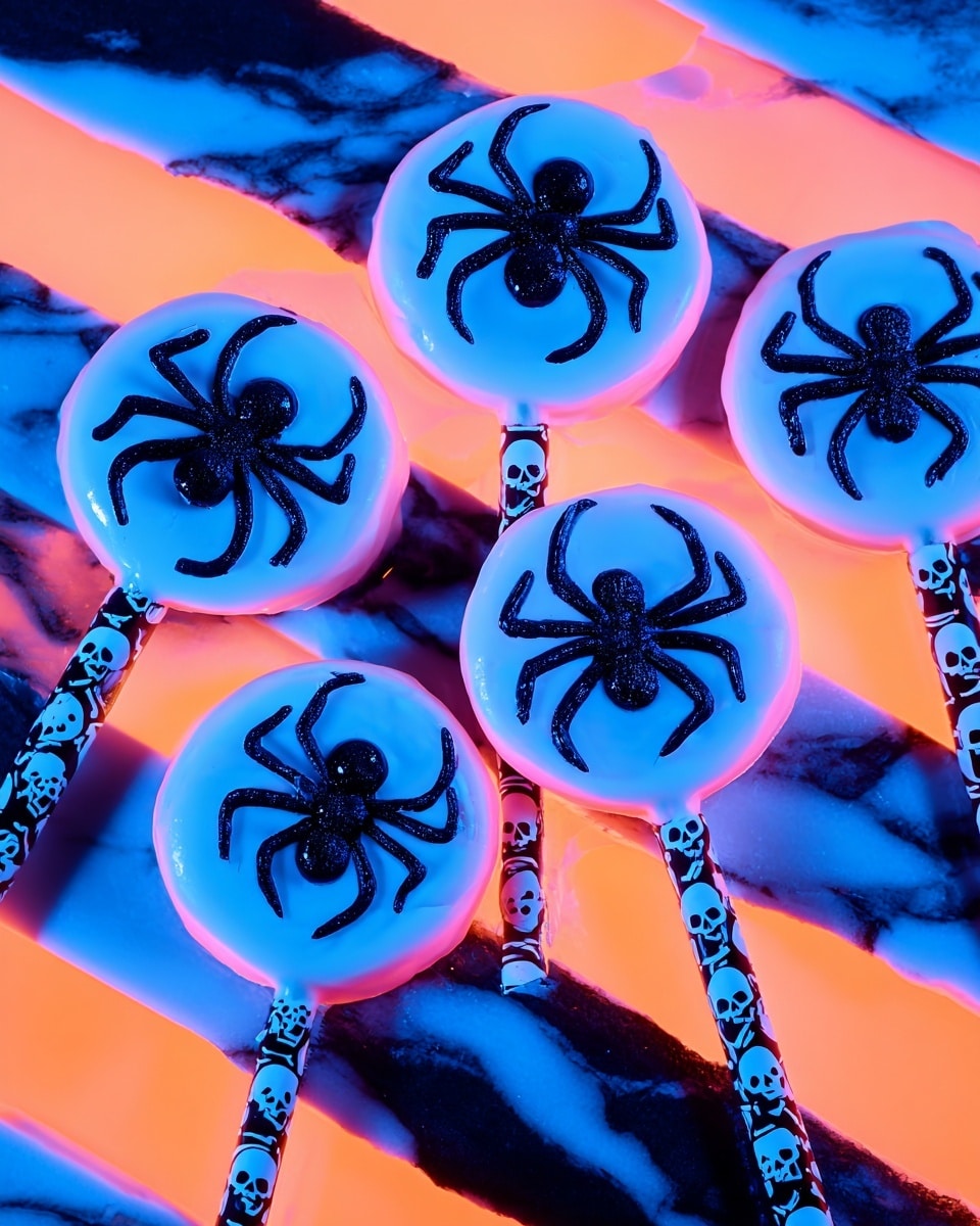 Glowing Black Widow Oreo Pops Recipe - Recipe Image