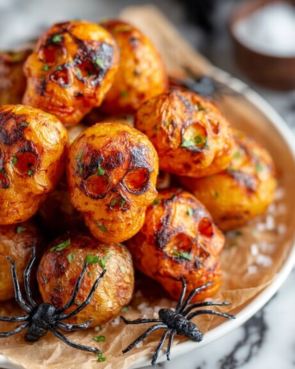 Halloween Skull Roasted Red Potatoes Recipe - Recipe Image