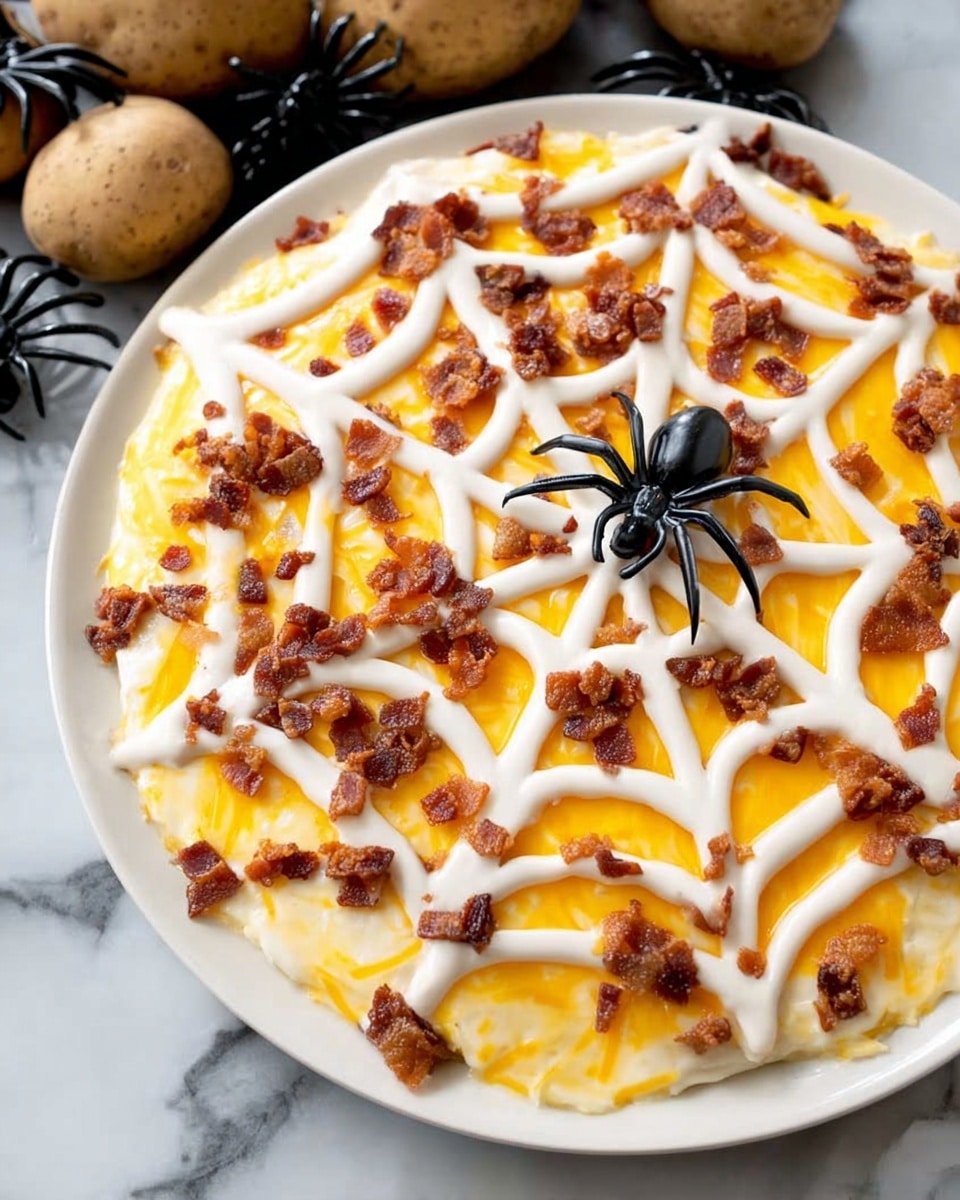 Spooky Loaded Mashed Potato Casserole Recipe - Recipe Image
