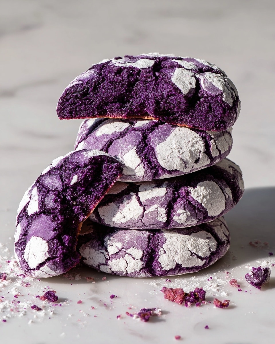 Ube Crinkle Cookies Recipe - Recipe Image