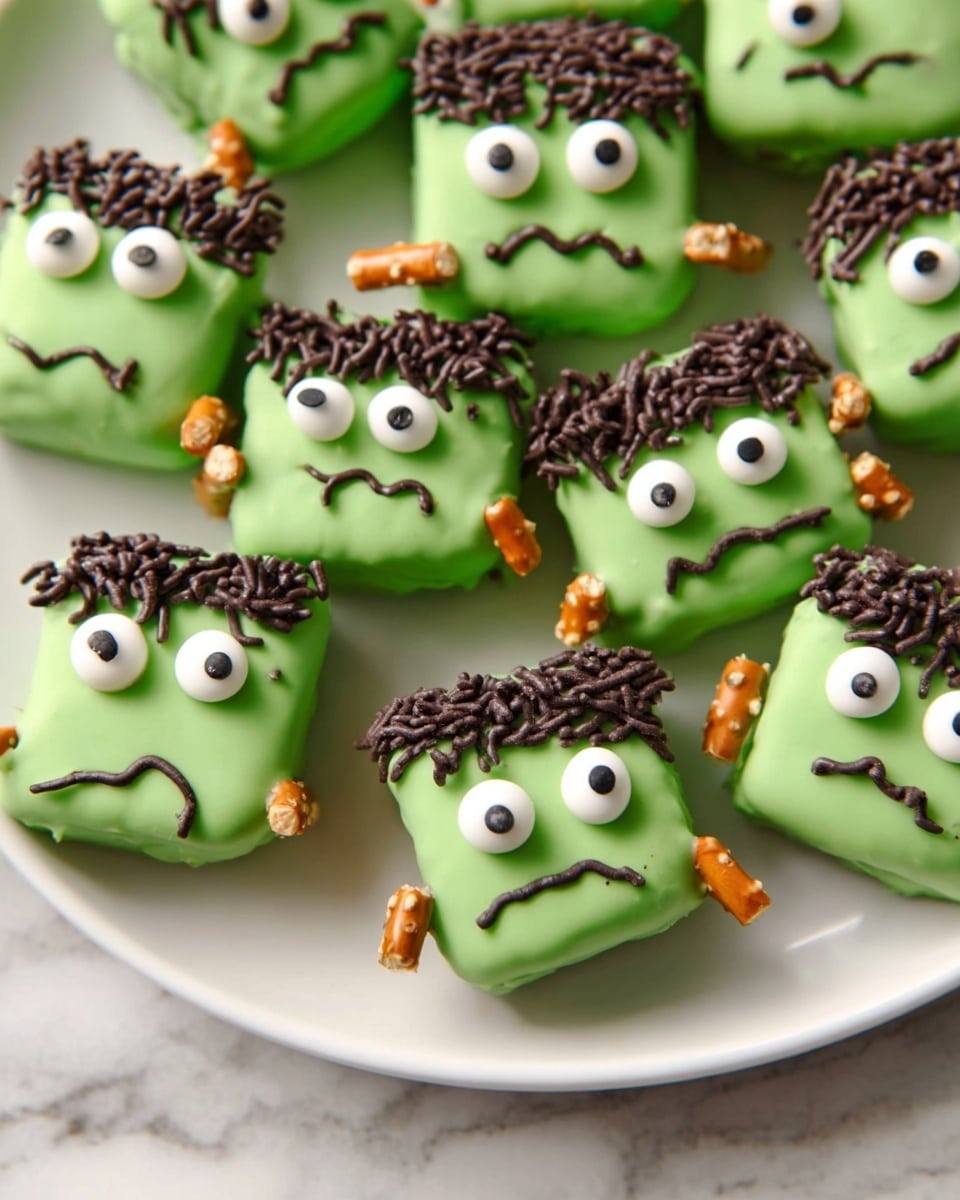 Frankenstein Pretzels Recipe - Recipe Image