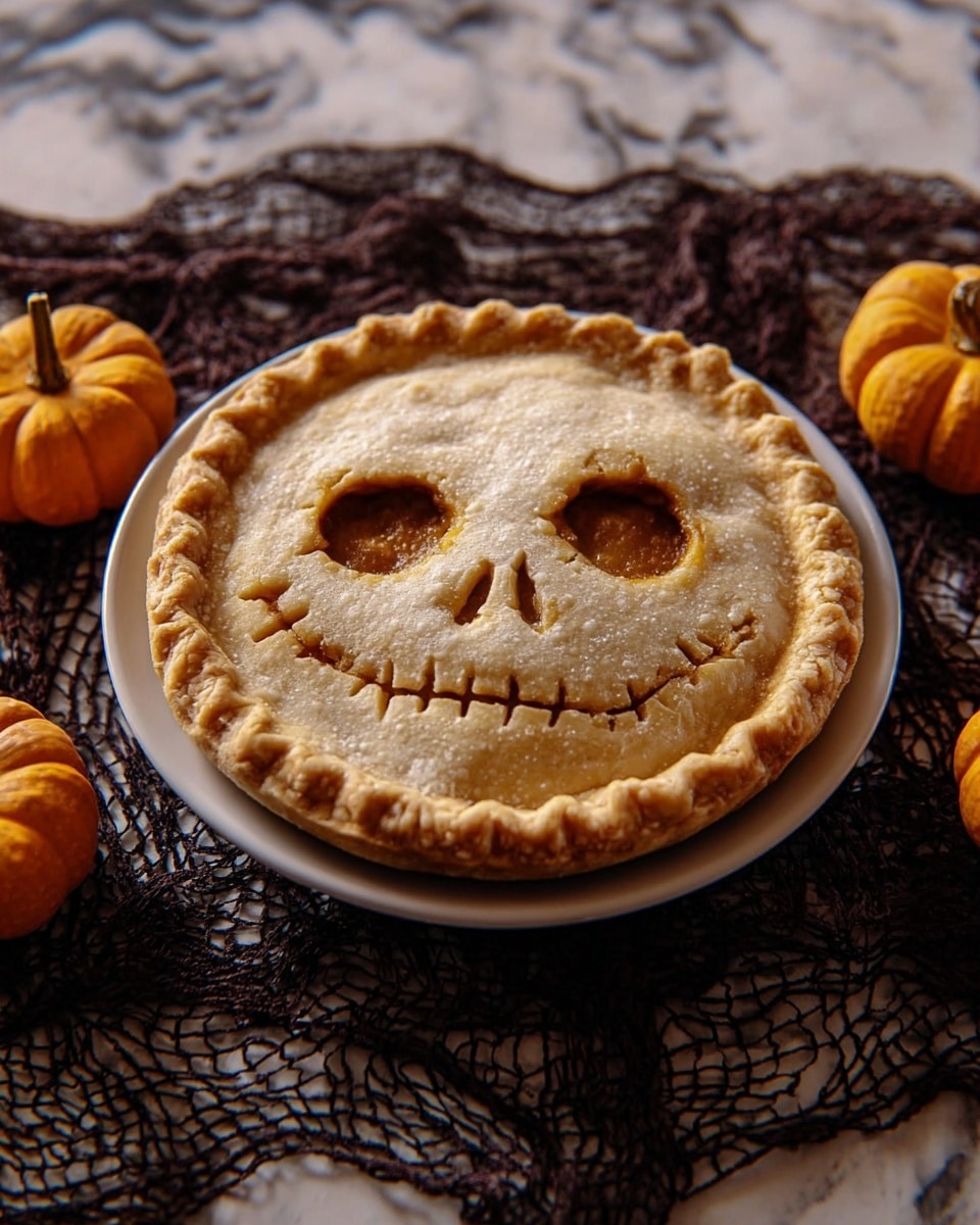 Jack Skellington-Inspired Pumpkin Caramel Pie Recipe - Recipe Image