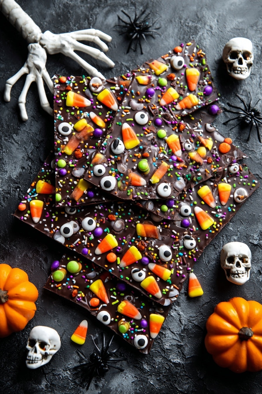 Halloween Chocolate Bark Recipe - Recipe Step